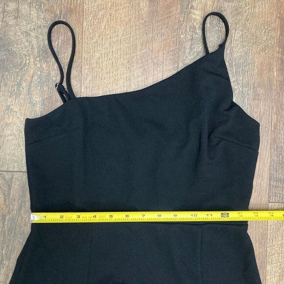 NWT Lulus Shape the Night Black Asymmetrical Midi Cocktail Dress Elegant Sexy L - Picture 8 of 11